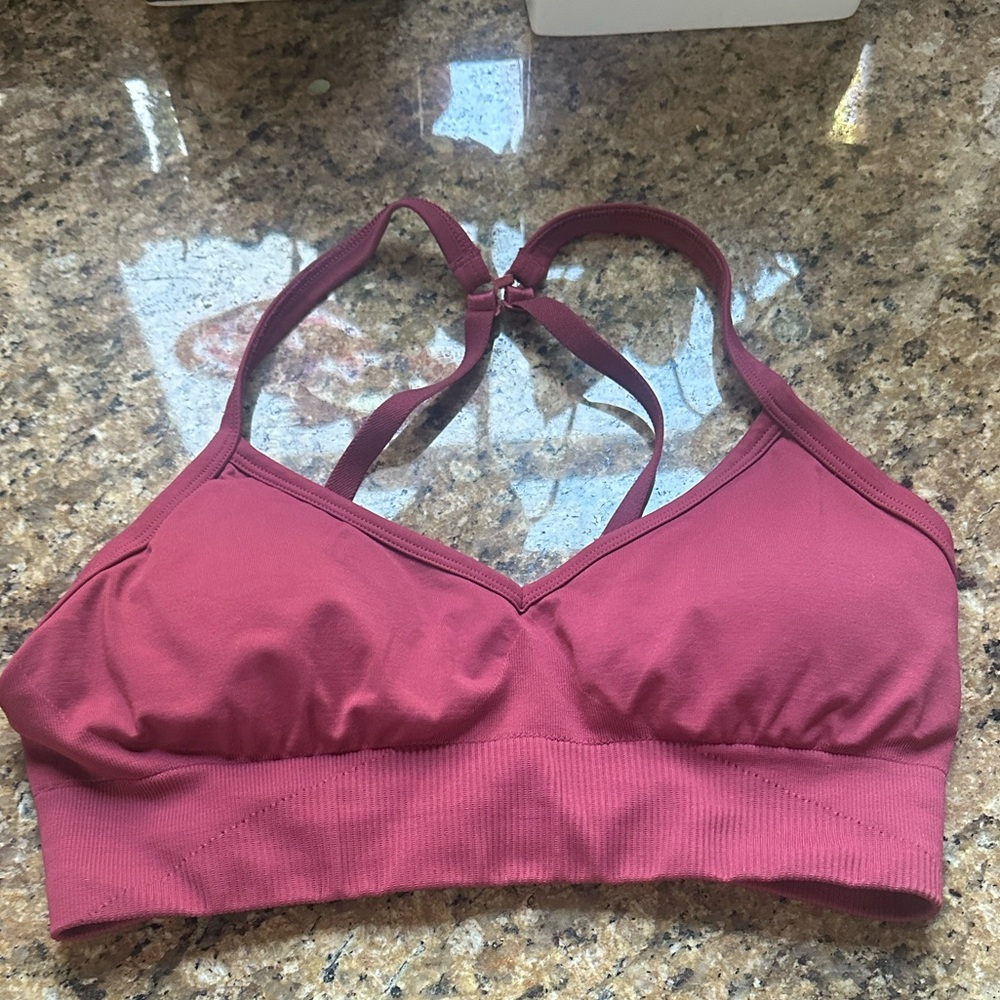 Lululemon Energy Bra Longline (Size 8) – Deep Rose / Burgundy – Like New